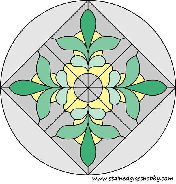 Circular design 1 stained glass