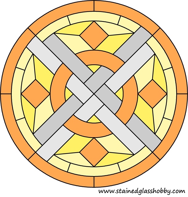 Circular panel 2 stained glass design
