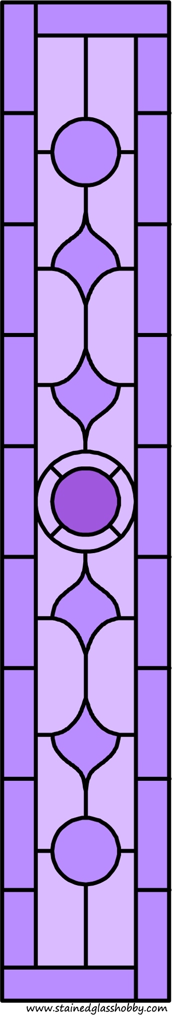Rectangular panel for stained glass design 2