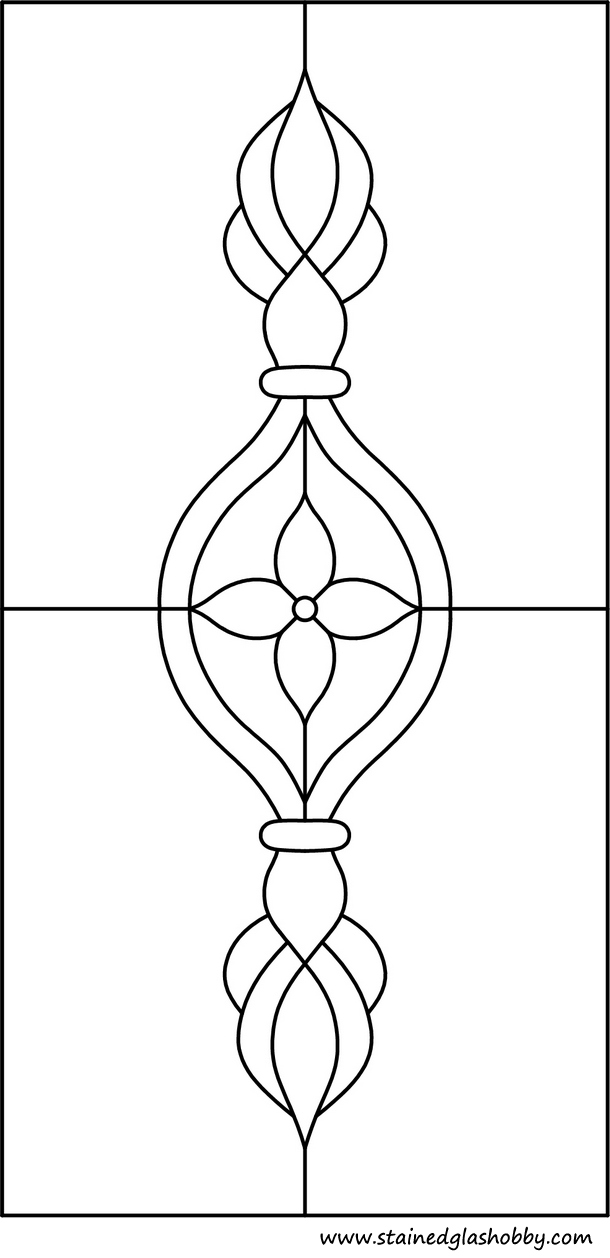 Rectangular design large pattern outline