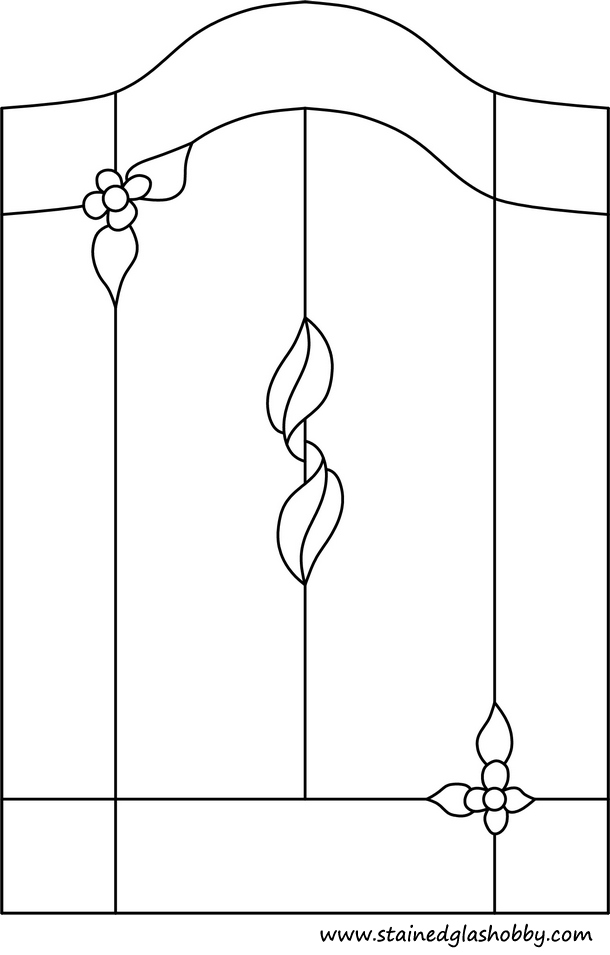 Window pattern outline for stained glass