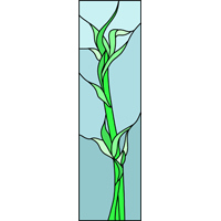 Plant panel free stained glass pattern