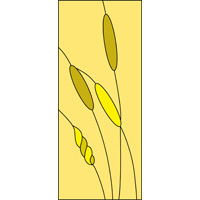 Wheat panel stained glass design
