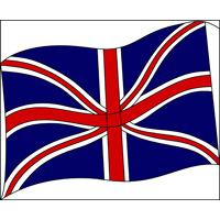 UK flag stained glass panel