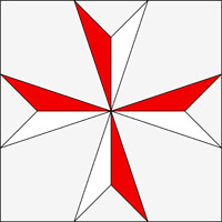 Malta cross stained glass design
