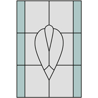 Simple window stained glass design