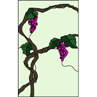 wide grapes window panel